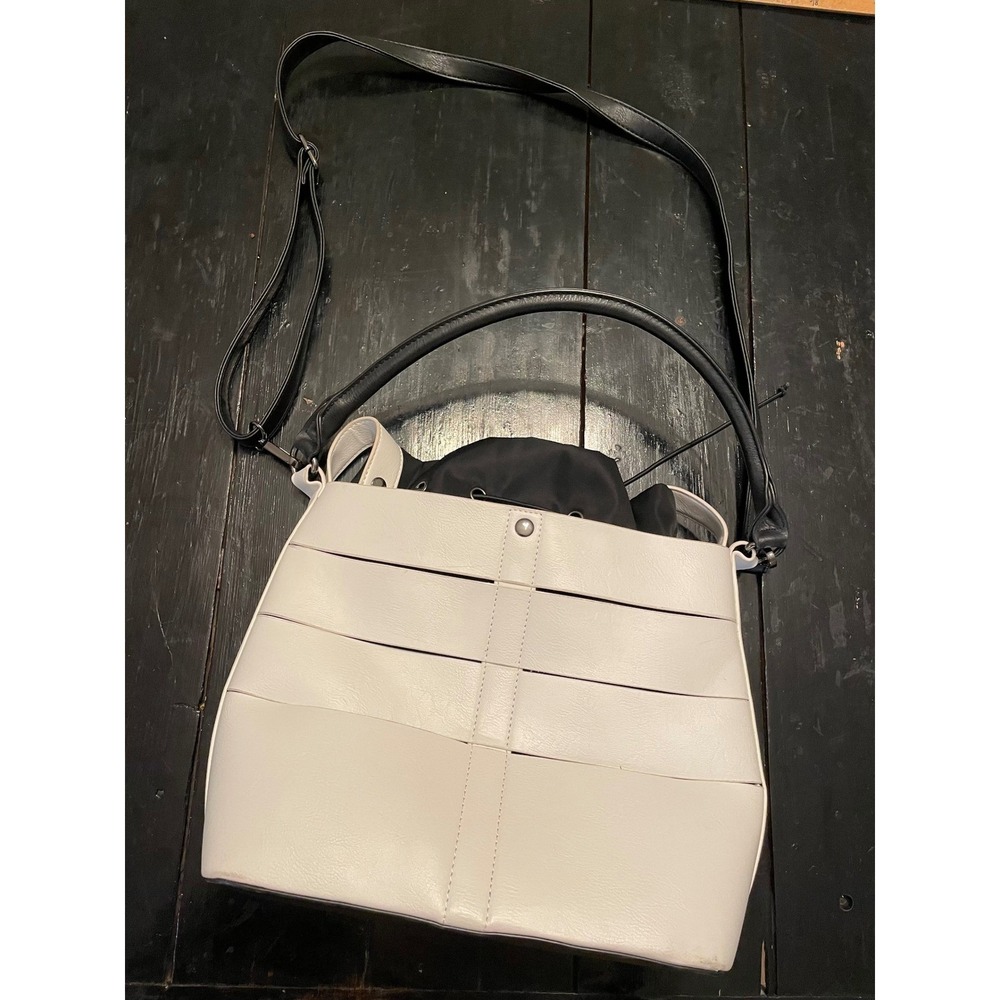 Fabletics Two-Tone Black and White Crossbody Handbag